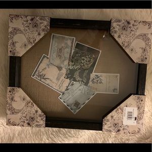 SHADOW BOX~Distressed Wood~12 x 10~BRAND NEW~black, white, gray~gift~decoration